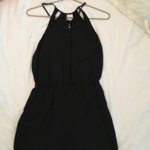 Black high neck romper